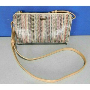 BRAHMIN SIENNA MULTI CARDENAS STRIPED LEATHER SHOULDER, CROSS BODY BAG, PURSE